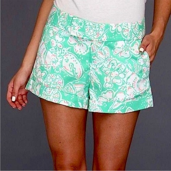 Lilly Pulitzer Glenda Green Beach Bash Barclay shorts - Picture 6 of 6